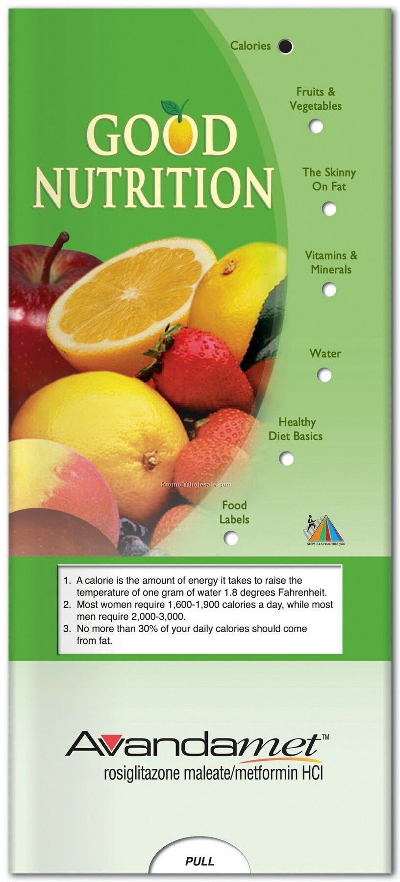 Pillowline Good Nutrition Pocket Slider Chart