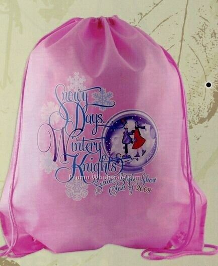 Pink Non Woven Backpack Bag