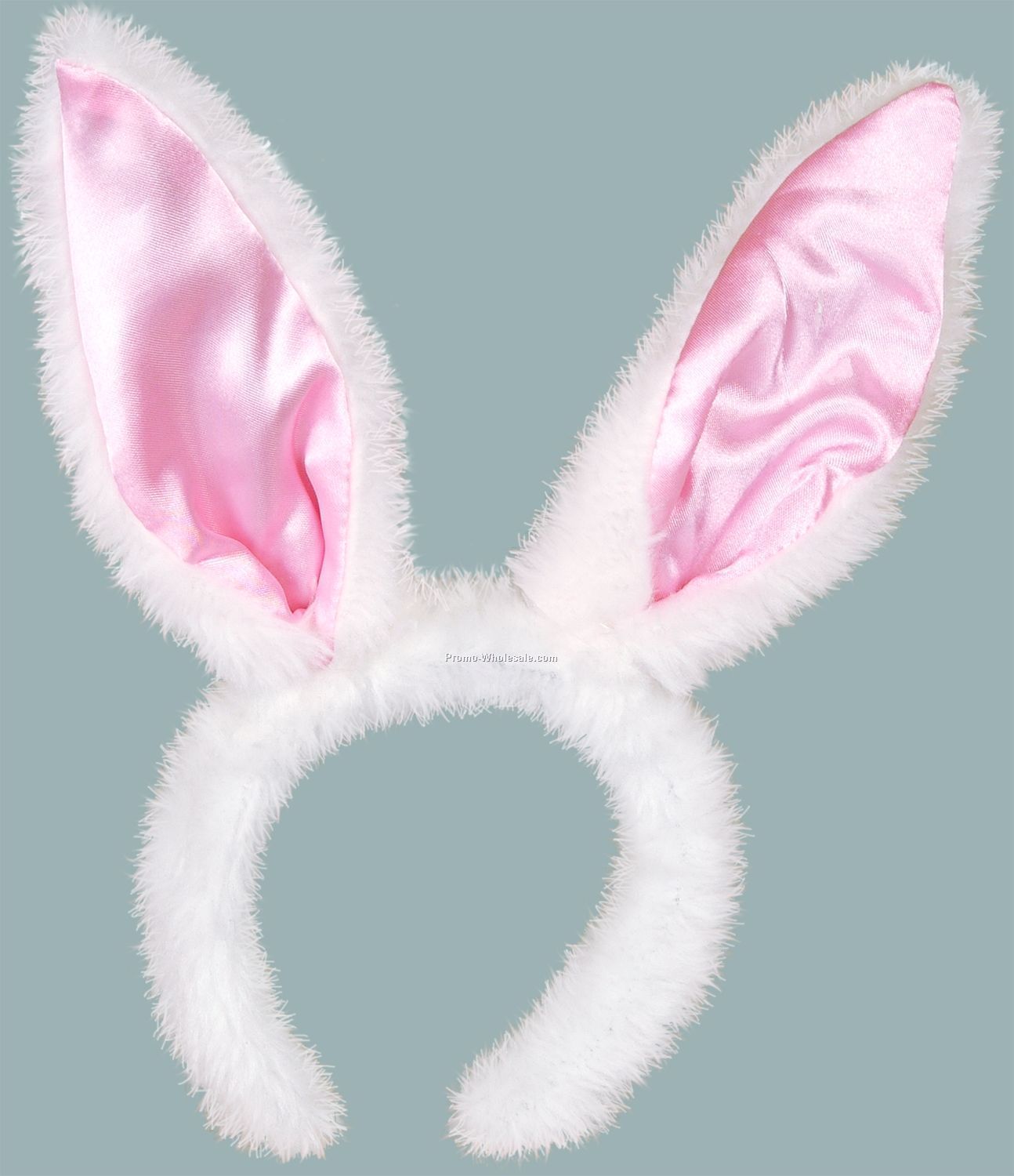 Plush Satin Bunny Ears Headband