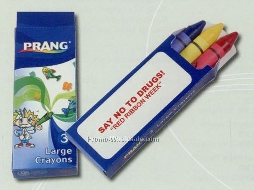 Prang Crayons Large 3 Pack (No Imprint)