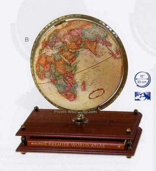Premier Globe W/ Rand Mcnally World Atlas