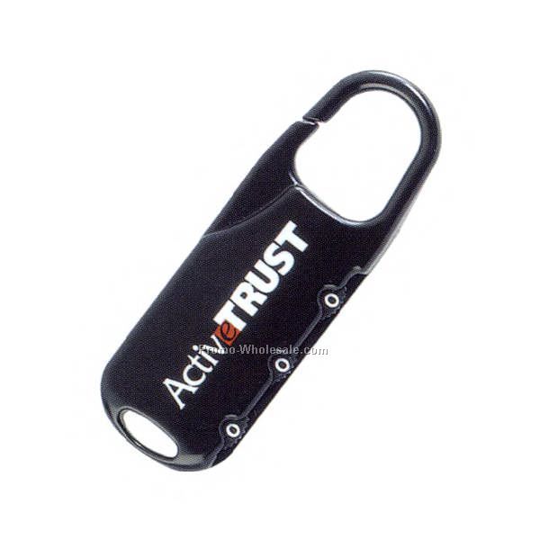 Rectangle Black Combination 3 Digit Padlock