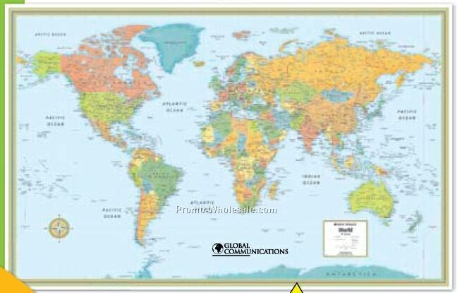 Reduced Size - M Series - World Wall Map (32"x21")