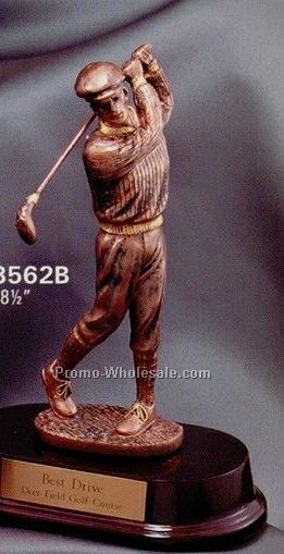 Resin Sculpture - Follow Through Male Golfer