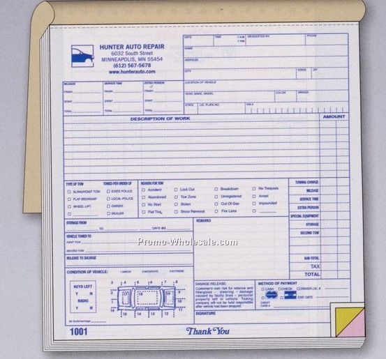 Road Service Towing Book (3 Part)