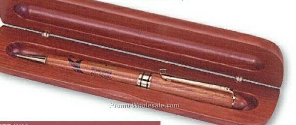 Rosewood Pen Gift Box (1 Pen) - 7"x1-3/4"x7/8"