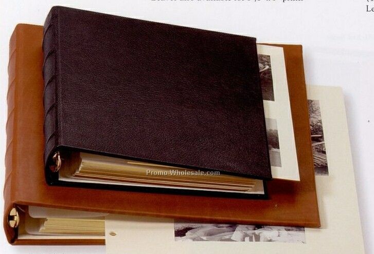 Small Window Frames Album W/ Traditional Genuine Leather Cover