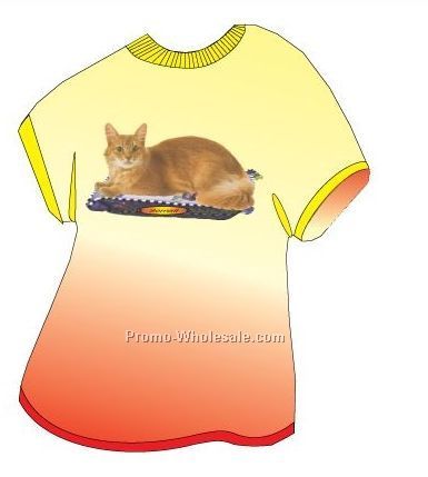 Somali Cat Acrylic T Shirt Coaster W/ Felt Back