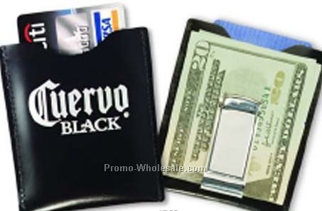 Spring Steel Money Clip / Credit Card Case - Regency Cowhide