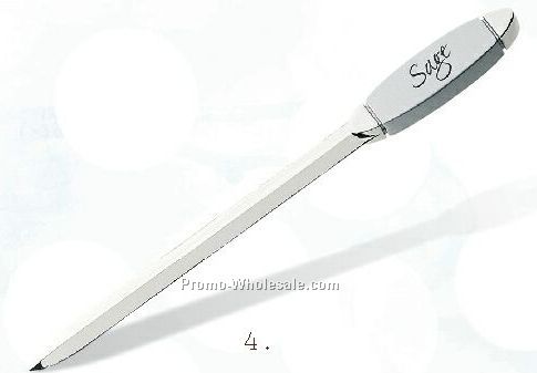 Steel Pearl Letter Opener / Screen Printed