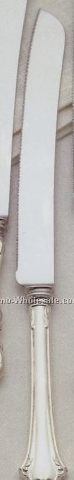 Sterling Silver Wedding Cake Knife/ English Chippendale