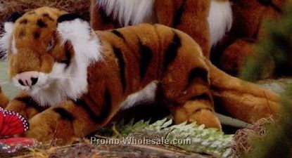 Stock 14" Stuffed Laying Brown Tiger