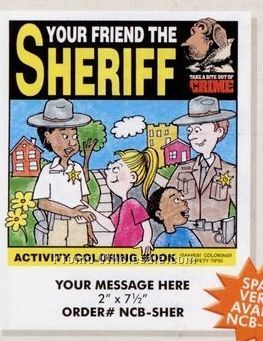 Stock Design Sheriff Police Theme Coloring Book (8-1/2"x11")