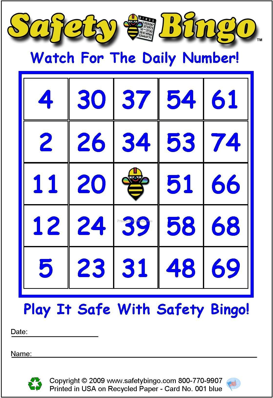 Stock Or Custom Bingo Game Cards