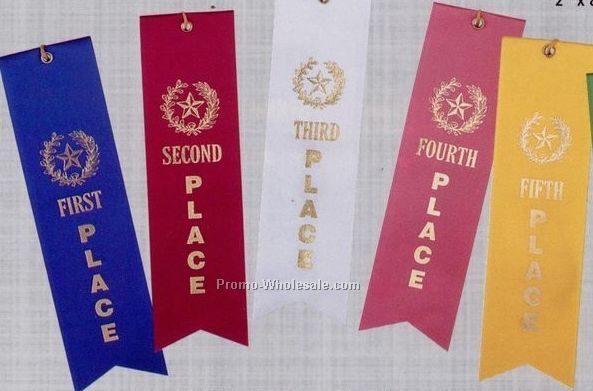 Stock Place Ribbon (Pinked) - 6th Place