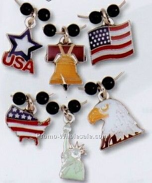 Stock Wine Glass Charm Set - Patriotic Charms