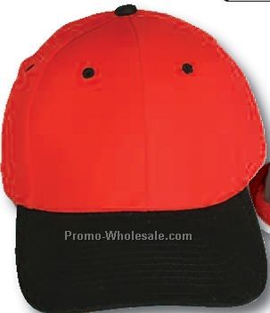 Structured Brushed Cotton Low Profile Cap With White Crown