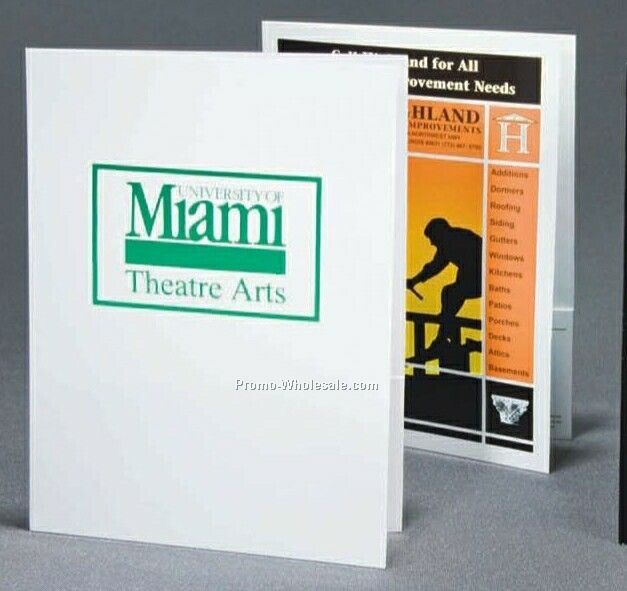 Style J 9"x12" Brochure Pocket Folder (Foil-1 Color)