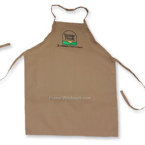 Three Quarter Length Bib Apron - White