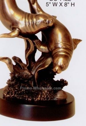 Two Seal Antique Bronze Figurine