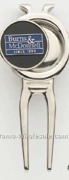 Ultra Modern Divot Tool/ Money Clip With 1" Magnetic Ballmarker