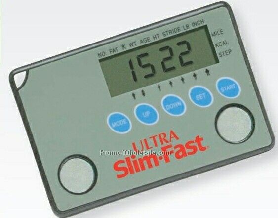 Ultra Slim Credit Card Size Pedometer W/ Step Counter