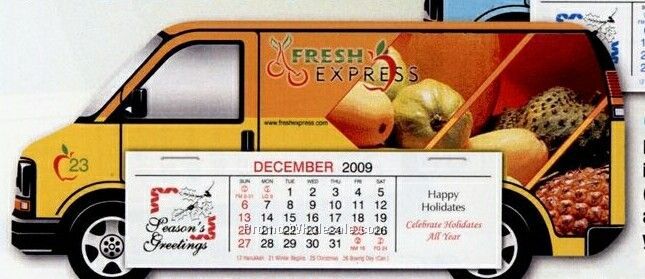 Utility Van - Standard Full Color Die Cut Calendar - Before June 1