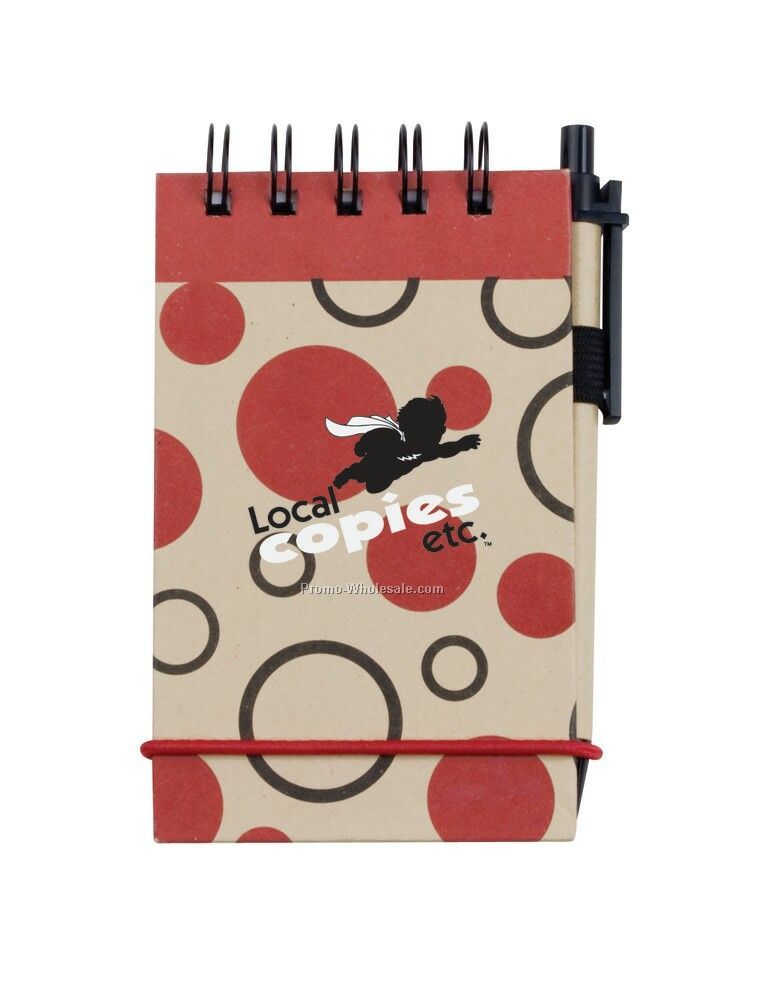 V Natural Kraft Geo Jotter With Pen