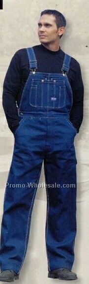 Walls Rigid Denim Zip Fly Bib Overalls (Waist 32-66, Inseam 28-36)