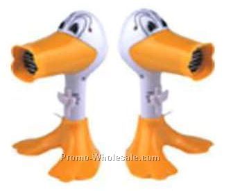 White / Orange Accent Duck Hair Dryer