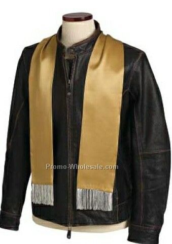 Wolfmark 100% Silk Aviator Scarf - Vegas Gold