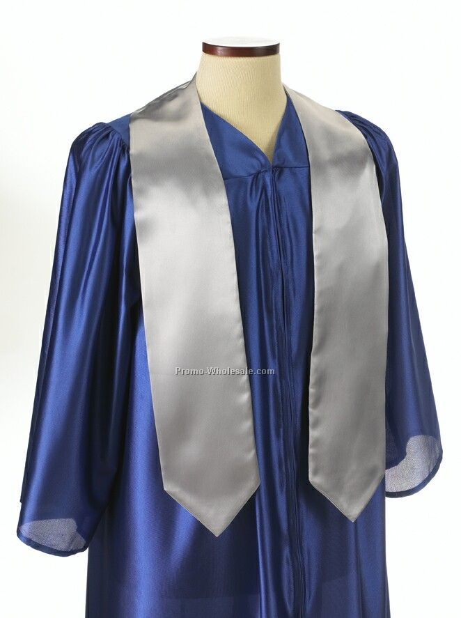 Wolfmark Extra Long Light Gray Graduation Sash