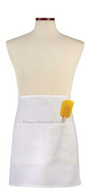 Wolfmark Half Bistro Apron - White