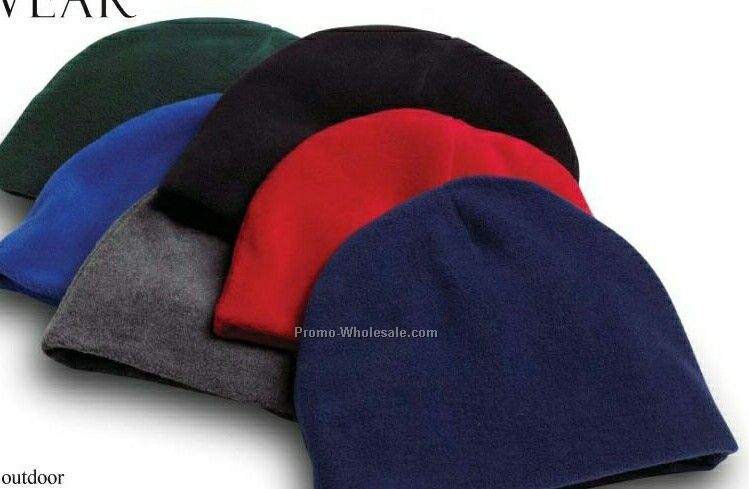 Wolfmark Navy Fleece Beanie Cap - One Size Fits Most