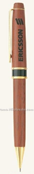 Woodland Genuine Rosewood Mechanical Pencil With Gold & Black Trim