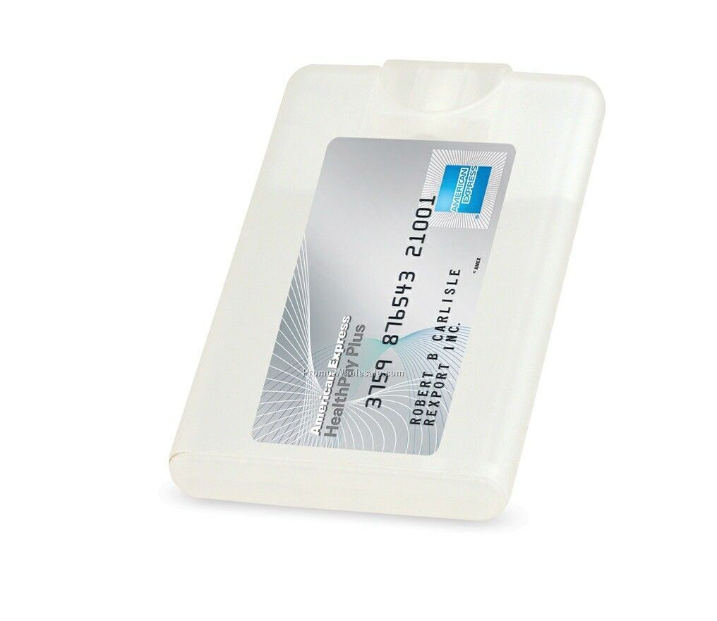 .67 Oz. Credit Card Sprayer - Aloe Fresh Scent Antibacterial Alcohol Spray