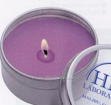 1-1/8"x2-1/4" Round Aromatherapy Candle With Glass Top