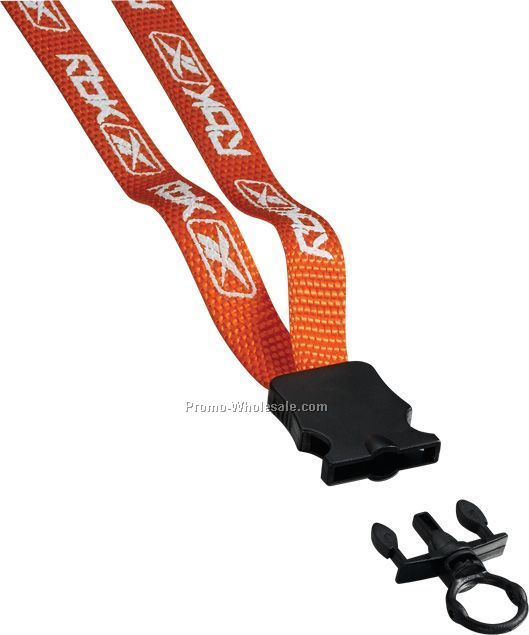 1/2" Nylon Lanyard With Snap Buckle Release & O-ring