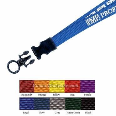 1/2" Upgrade - Custom Nylon Lanyard W/ Detachable O-ring