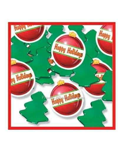 1/2 Oz. Print Fetti Christmas Balls & Trees