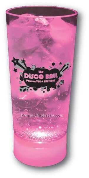 10 Oz. Pink Light Up Cup W/ White Or Blue Base