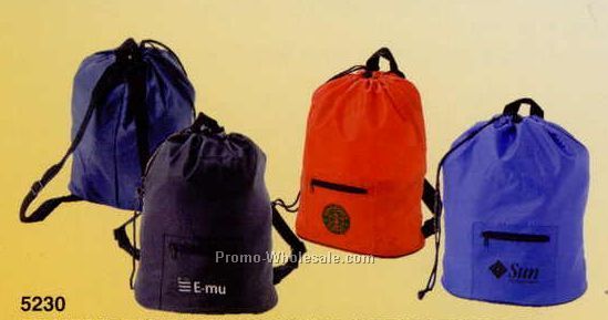 10"x14"x5" Draw String Backpack W/ Adjustable Web Strap