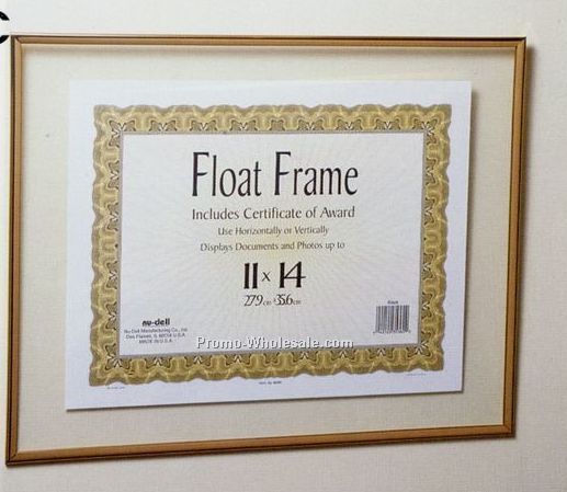 11"x14" Float Frame (Black Trim)