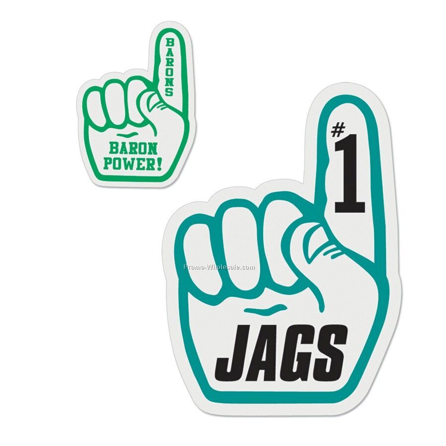 12" #1 Finger Die Cut Vehicle Magnet