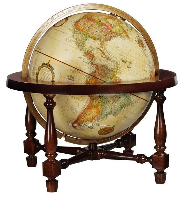 12" Colonial Antique Globe
