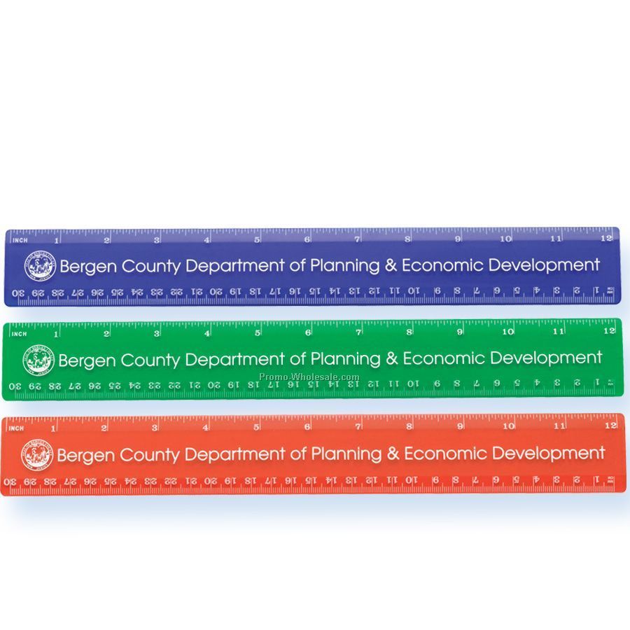 12" Transparent Standard / Metric Ruler