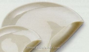 12-1/2" Ivory Ricciolo Tuscany Glass Collection Dish