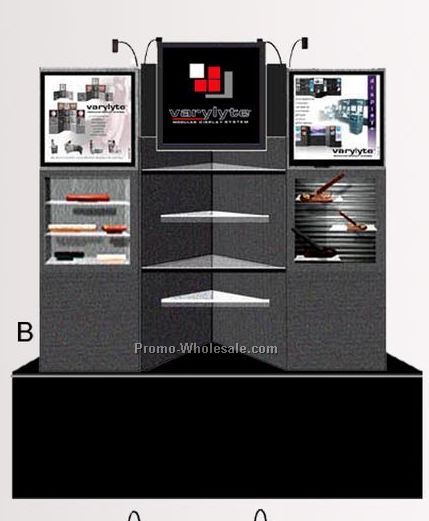 12-panel Modular Display (2 Light Box, 1 Adjustable, 1 Slat, 4 Triangle)