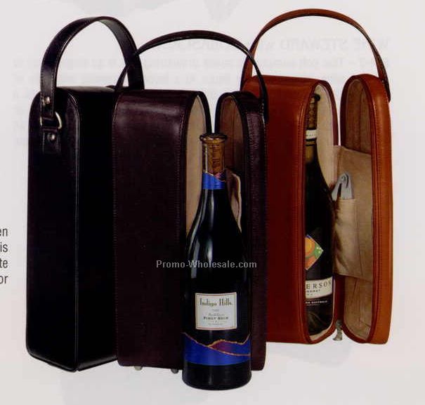 13"x4-1/2"x3-5/8" Manmade Leather Single Wine Case