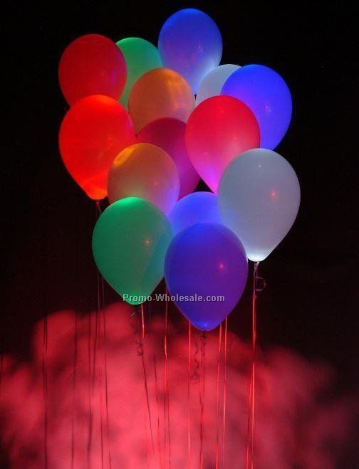 14" Balloon Light (White Balloon/ Assorted Leds)